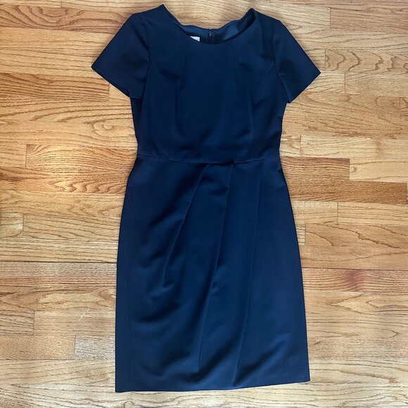 Armani Short Sleeve, Black, Wool, Sheath Midi Dress, size 6 - Picture 1 of 12